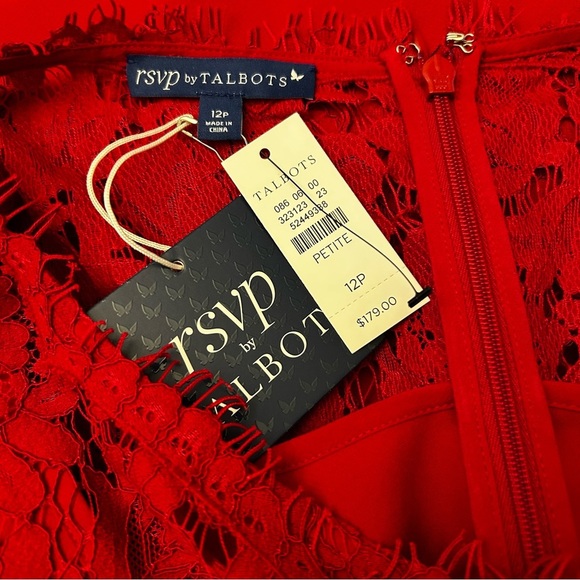 NWT RSVP by Talbots Lace Overlay Long Sleeve Dress - Picture 10 of 10